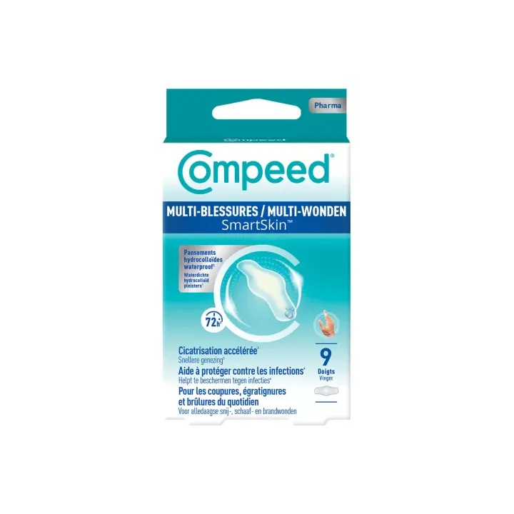 Smartskin pansement multi-blessures doigt Compeed - 9 pansements