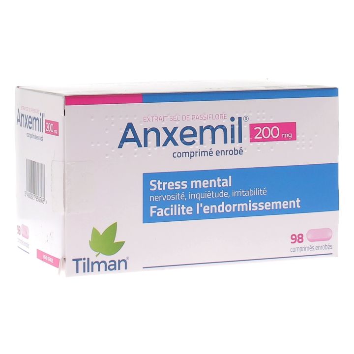 Anxemil 200mg stress mental - boîte de 98 comprimés enrobés