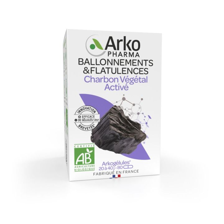 Arkogélules Charbon végétal bio Arkopharma