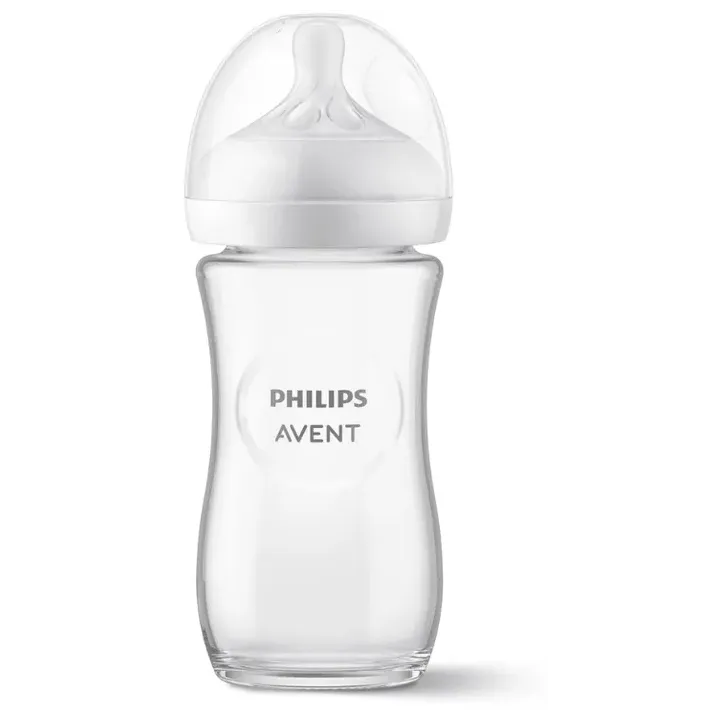 Biberon Natural Response en verre 0 mois et plus Avent - biberon de 240 ml