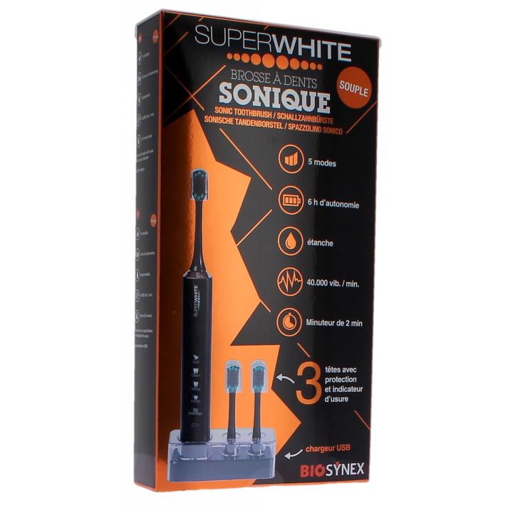 Brosse à dents sonique souple Superwhite – 5 pièces