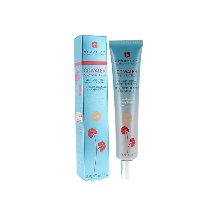 CC Water à la Centella Gel teint frais perfecteur de peau clair Erborian - tube de 40ml