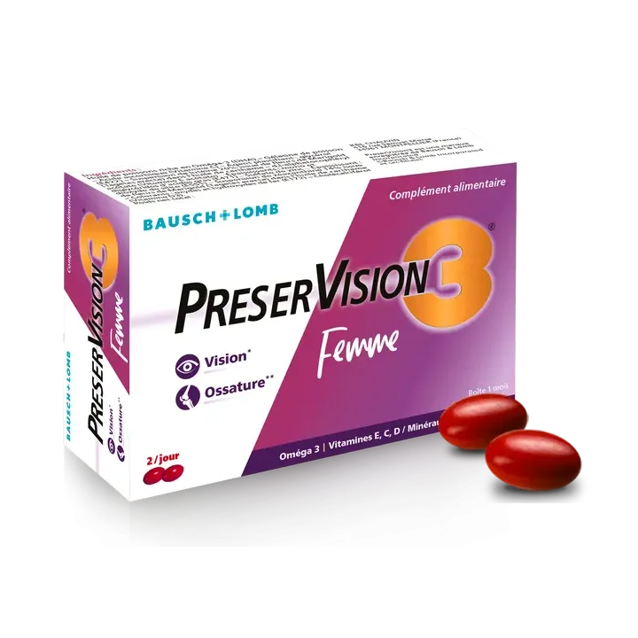 PreserVision 3 femme Bausch & Lomb - boite de 60 capsules