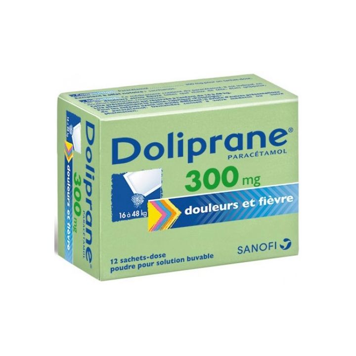 Doliprane 300mg poudre pour solution buvable - boîte de 12 sachet-doses