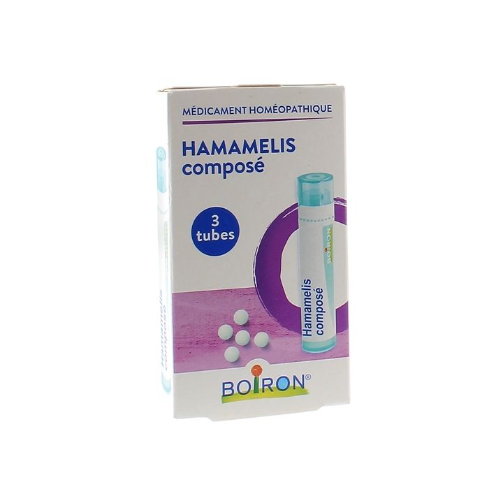Hamamelis composé Boiron – granules, 3 tubes de 4 g