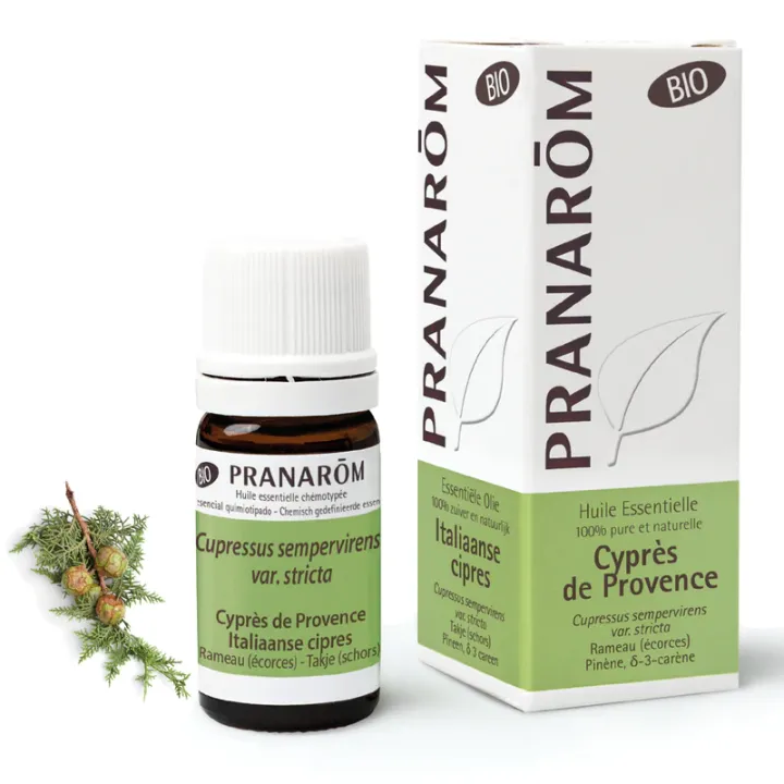 Huile essentielle de Cyprès de Provence bio Pranarôm - flacon de 5 ml