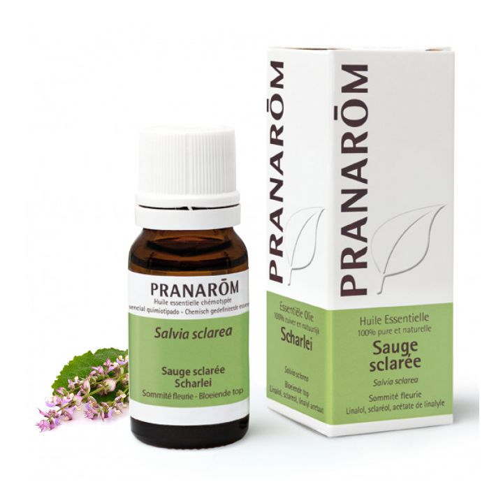 Huile essentielle sauge sclarée bio Pranarom - flacon de 10 ml