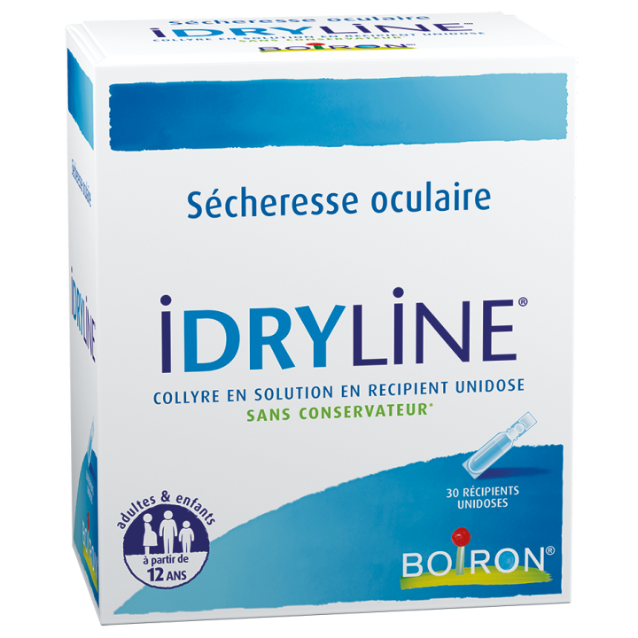 Idryline collyre sécheresse oculaire Boiron - boîte de 30 récipients unidoses