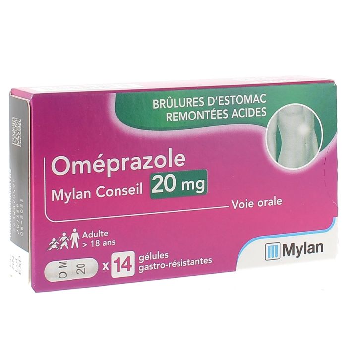 Oméprazole 20 mg Mylan