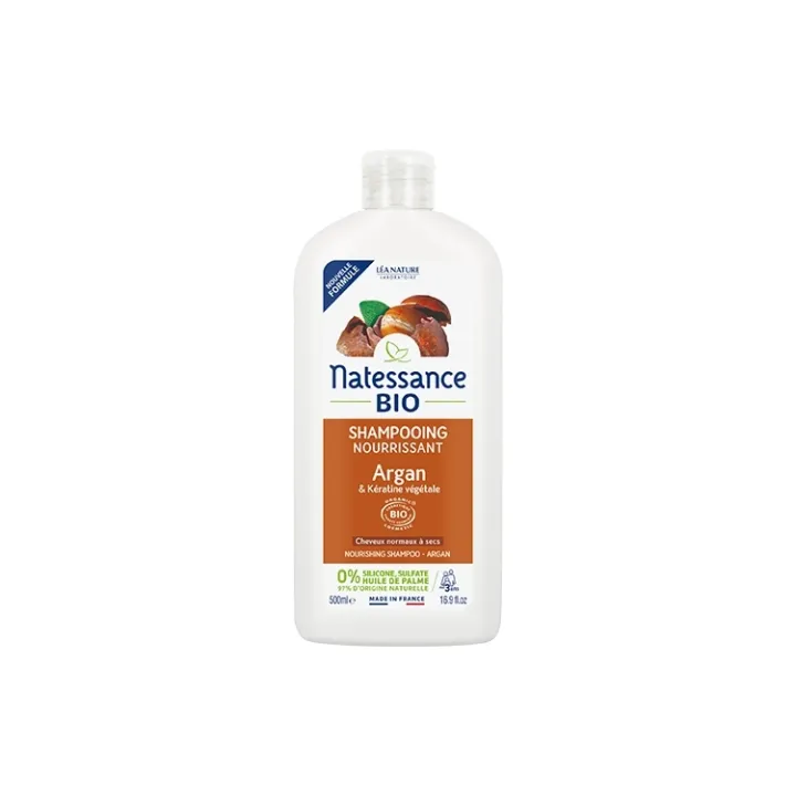 Shampooing bio nourrissant à l'argan Natessance - flacon de 500ml