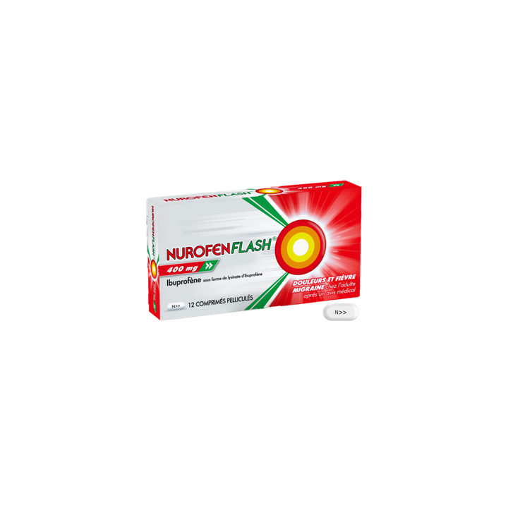 Nurofenflash 400 mg – 12 comprimés pelliculés