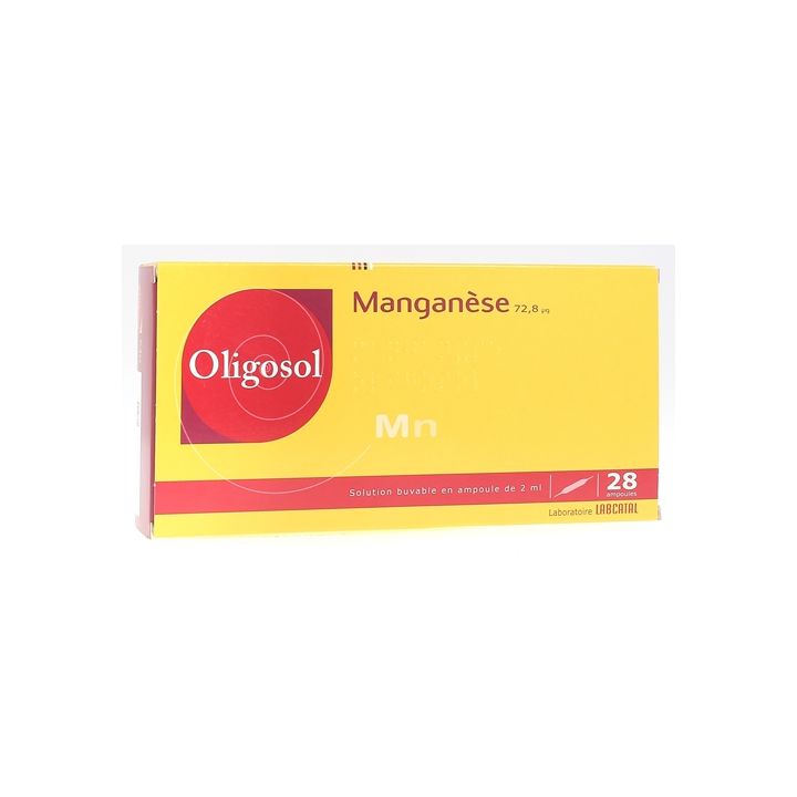 Oligosol manganèse solution buvable 2ml - boîte de 28 ampoules