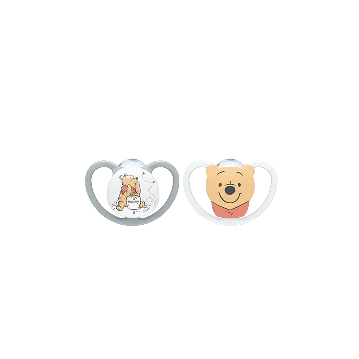 Space Sucette silicone Winnie 6-18 mois NUK - lot de 2 sucettes
