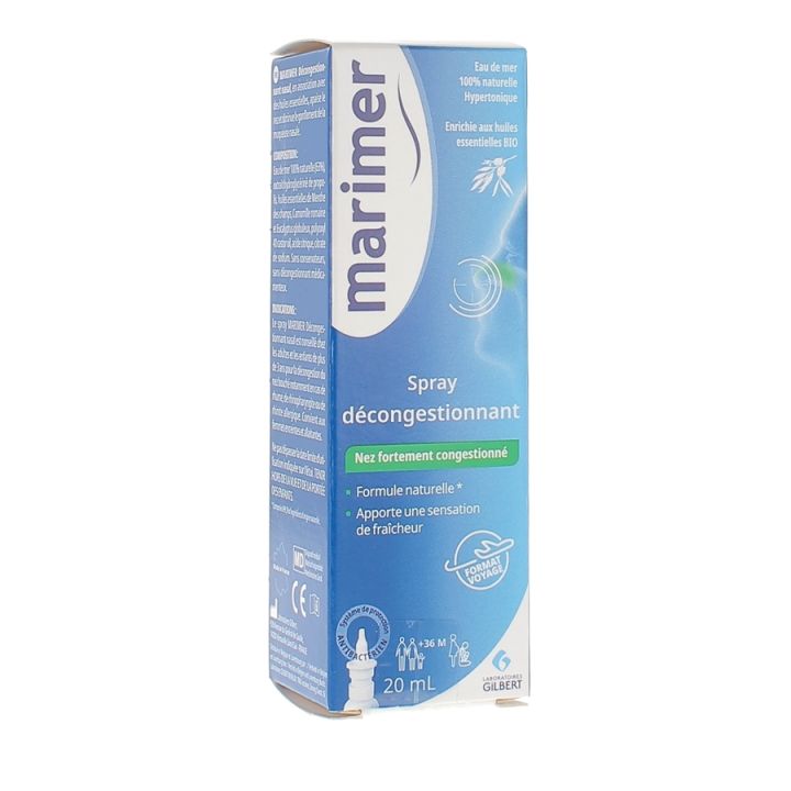 Spray nasal décongestionnant Nez fortement congestionné Marimer - spray de 20ml