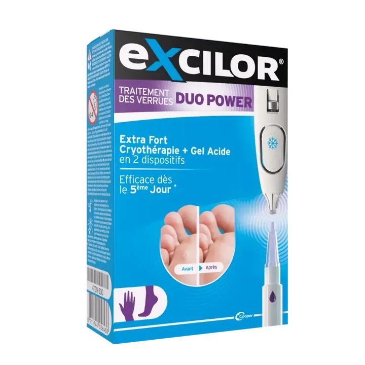 Traitement des verrues Duo Power mains et pieds Excilor - un kit