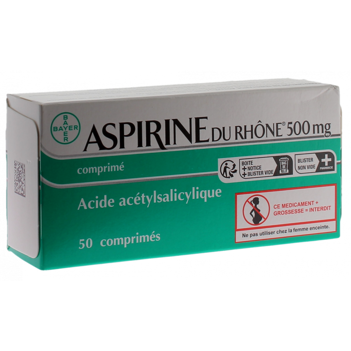 Aspirine du rhone 500mg comprimés - boîte de 50 comprimés