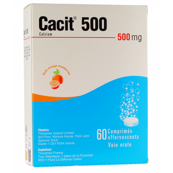 Cacit 500mg comprimé effervescent - boîte de 60 comprimés
