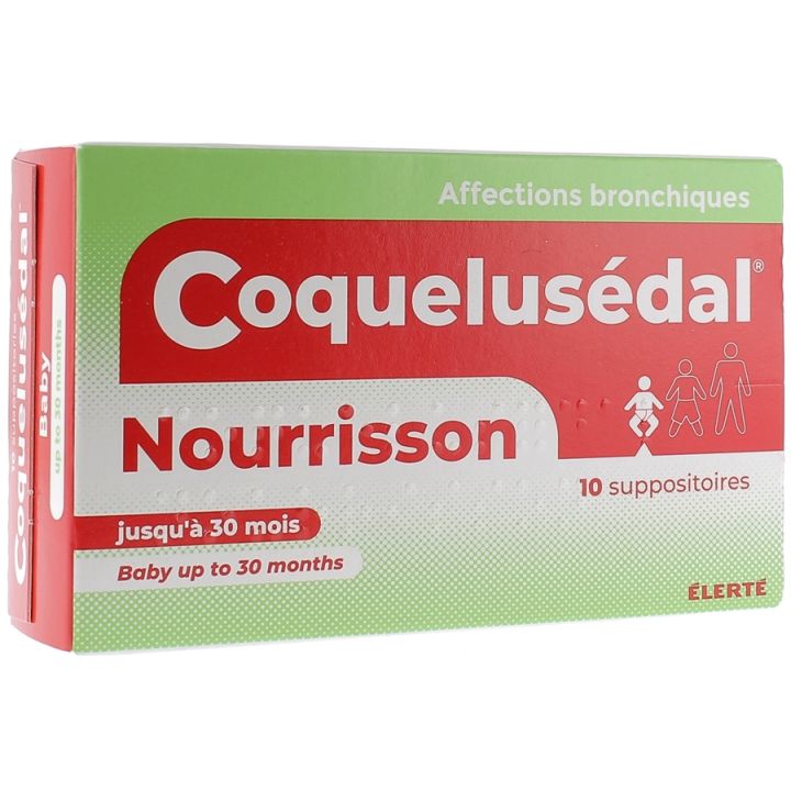 Coquelusédal nourrisson suppositoire - boite de 10 suppositoires