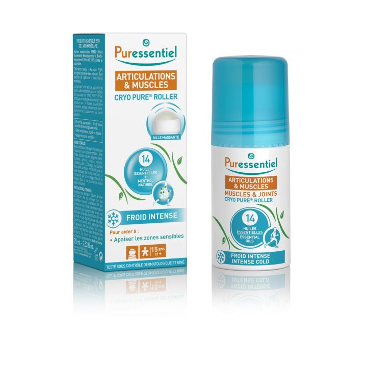 Cryo Pure gel articulations & muscles Puressentiel - roll-on de 75 ml