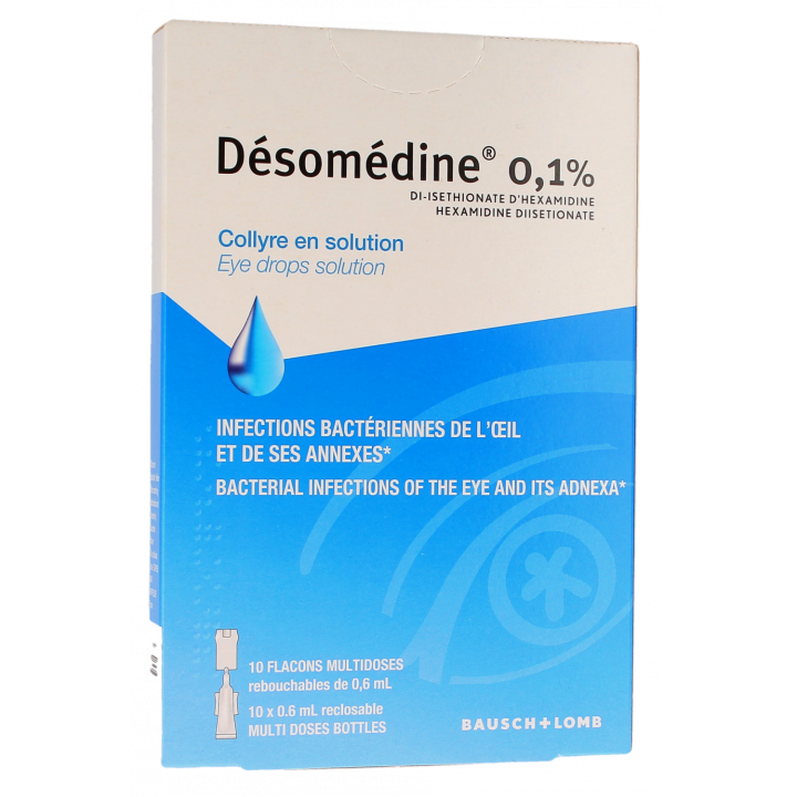 Desomedine 0.1% collyre en flacon - boîte de 10 flacons de 0,6ml
