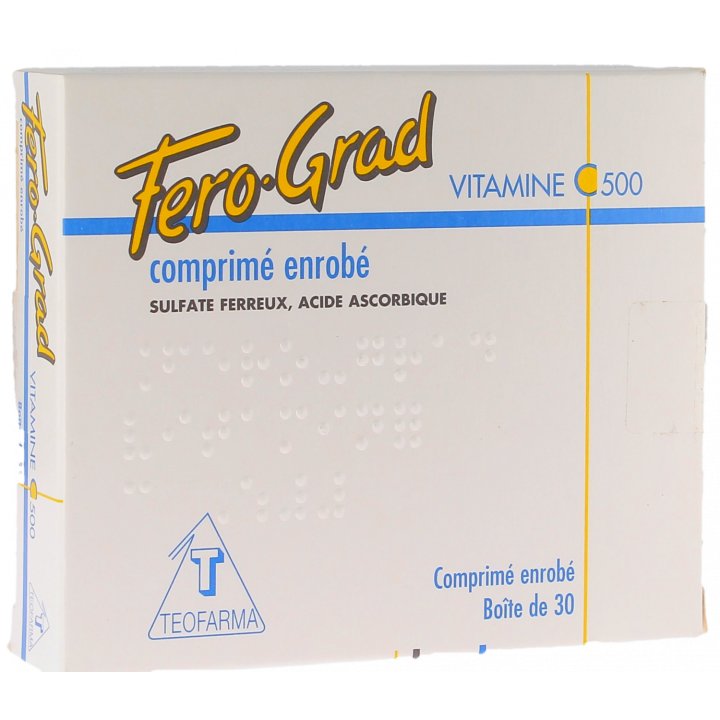 Fero-grad Vitamine C 500 comprimé enrobé - boîte de 30 comprimés