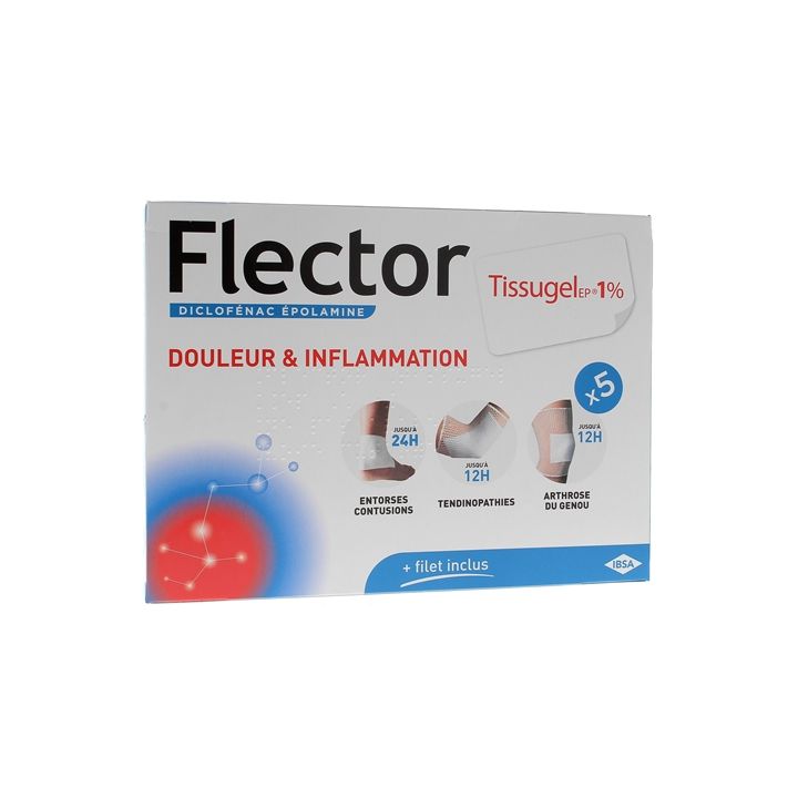Flector Tissugel 1% EP - 5 emplâtres médicamenteux