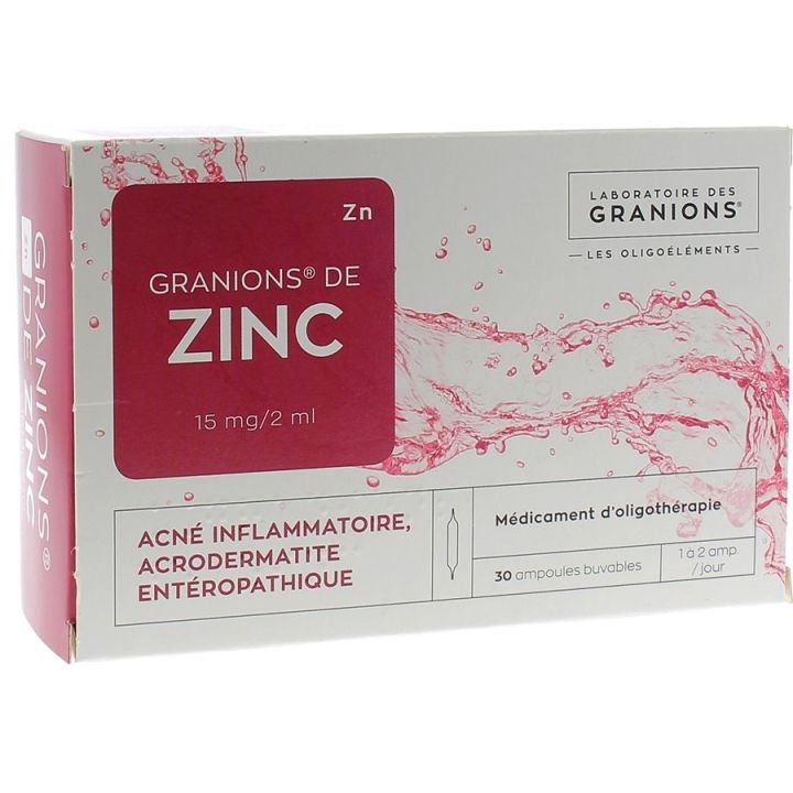 Granions de zinc 15mg/2ml solution buvable en ampoule - boîte de 30 ampoules