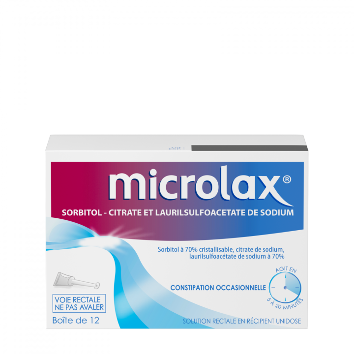 Microlax constipations occasionnelles – 12 pipettes de 5 ml