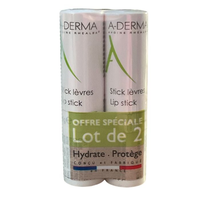 Stick à lèvres duo avoine rhealba A-Derma