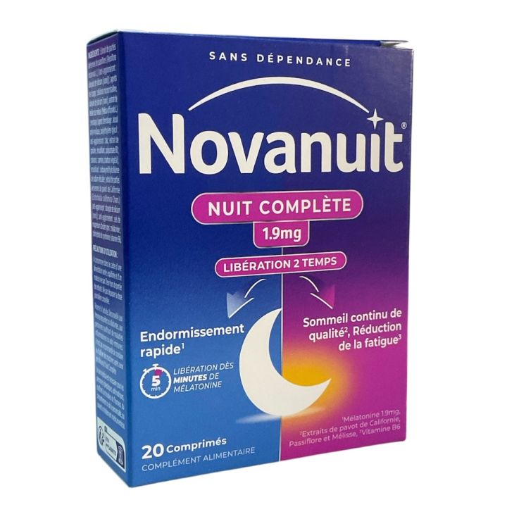 Novanuit nuit complète 1,9mg Opella - boite de 20 comprimés