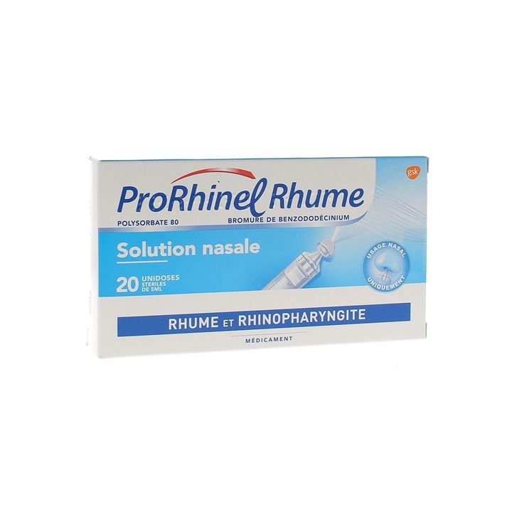 Prorhinel rhume solution nasale - boîte de 20 unidoses de 5 ml