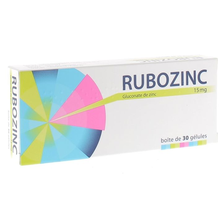 Rubozinc 15mg gélule - boîte de 30 gélules