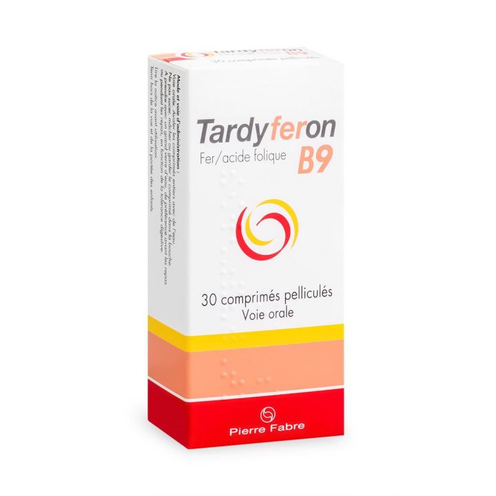 Tardyferon B9 comprimé pelliculé - boîte de 30 comprimés