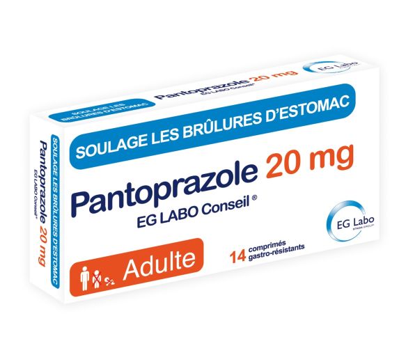 Pantoprazole 20mg EG labo - boîte de 14 comprimés gastro-résistants - image 1