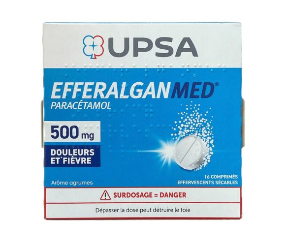 Efferalgan 500mg arôme agrumes Upsa - boite de 16 comprimés effervescents