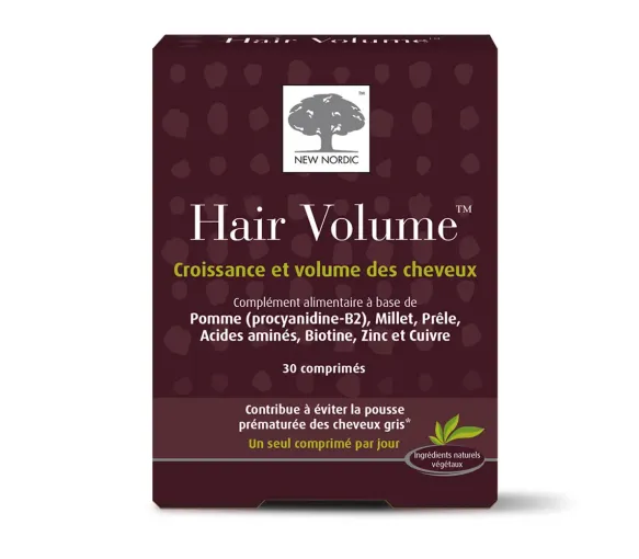 Hair volume croissance et volume des cheveux New Nordic - boite de 30 comprimés