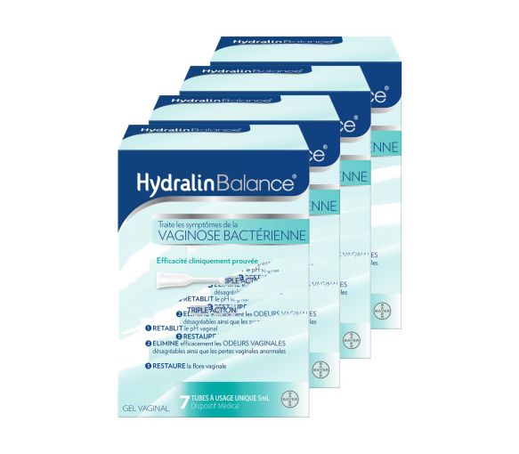 Hydralin Balance Gel Vaginal contre Vaginose bactérienne Triple Action 7 tubes (lot de 4) - image 1