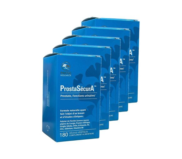 ProstaSécurA prostate - fonctions urinaires Phyto Research - boite de 180 gélules (lot de 5) - image 1