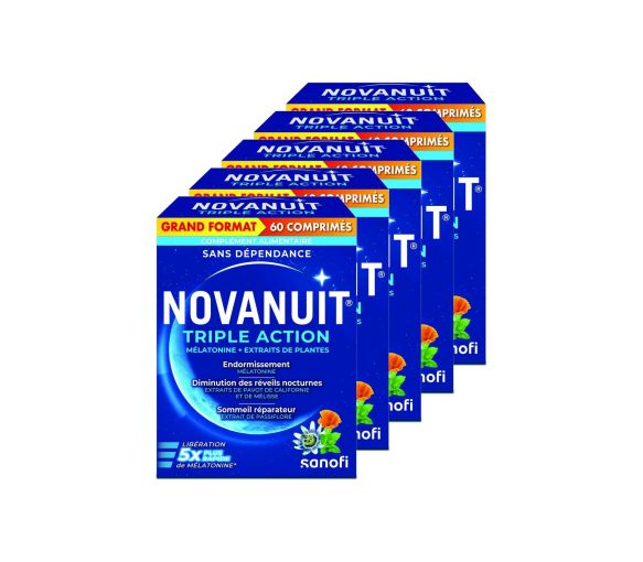 Novanuit triple action Sanofi - boîte de 60 comprimés (lot de 5) - image 1