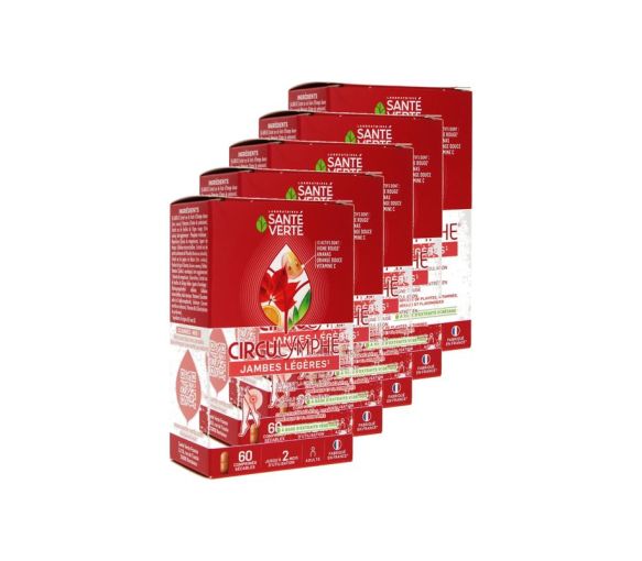 Circulymphe comprimé jambes lourdes Santé verte - boite de 60 comprimés (lot de 5) - image 1