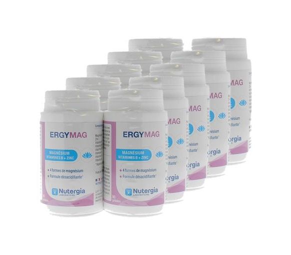 Ergymag Magnésium Nutergia - lot de 2 boîtes de 90 gélules (lot de 5)