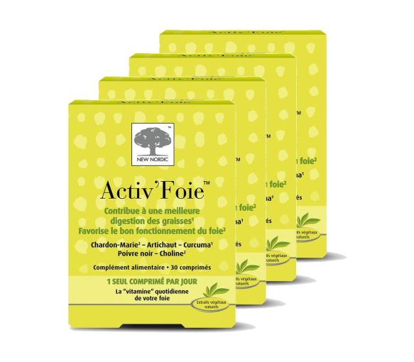 Activ'foie New Nordic - boîte de 30 comprimés (lot de 4)