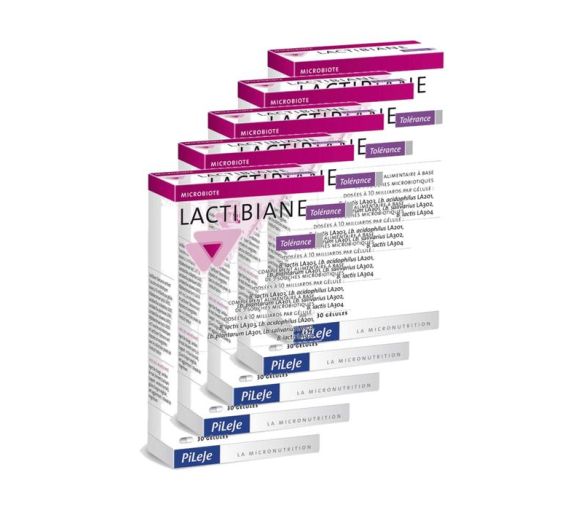 Lactibiane Tolérance Pileje - boite de 30 gélules de 560 mg (lot de 5)
