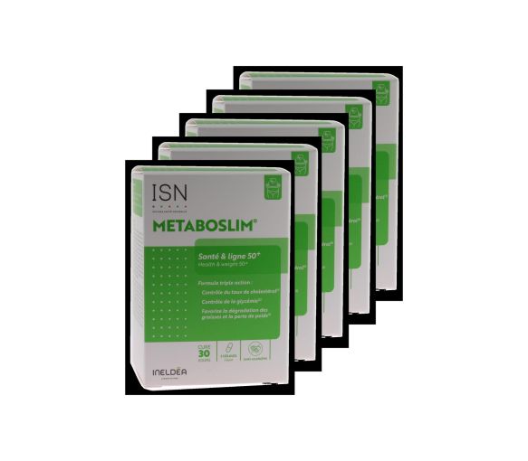 Metaboslim spécial graisse abdominale 50+ Ineldea - boite de 90 gélules végétales (lot de 5) - image 1