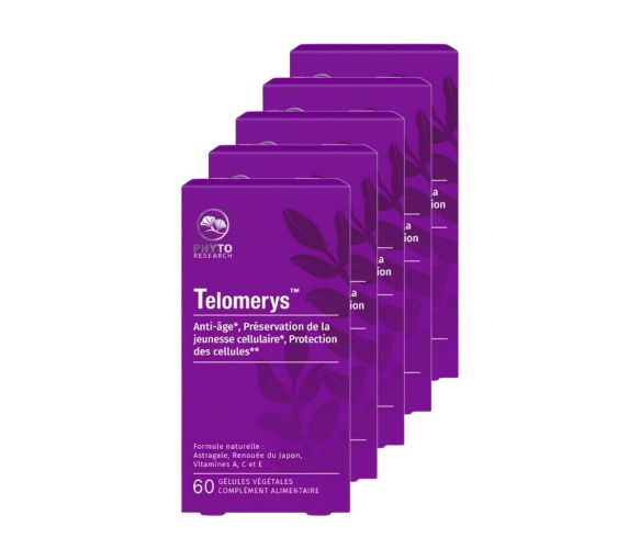 Telomerys anti-âge phyto research - Boite de 60 gélules végétales (lot de 5) - image 1