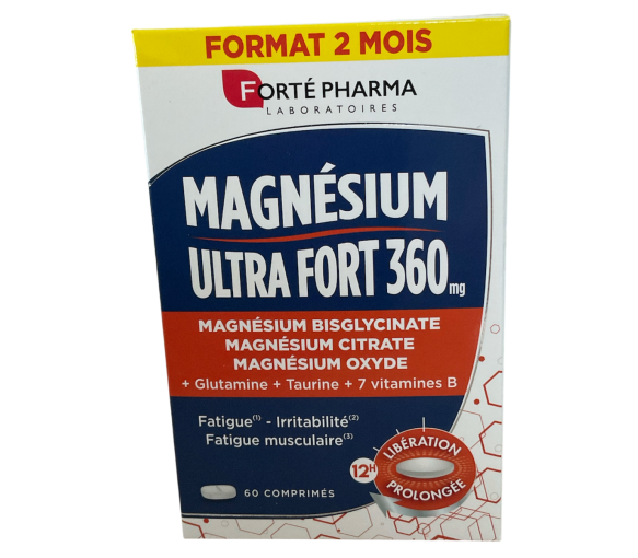 Magnésium ultra fort 360mg Forté Pharma - boite de 60 comprimés