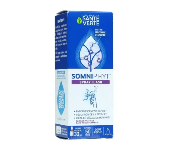 Somniphyt spray flash goût pêche Santé Verte - spray de 30ml