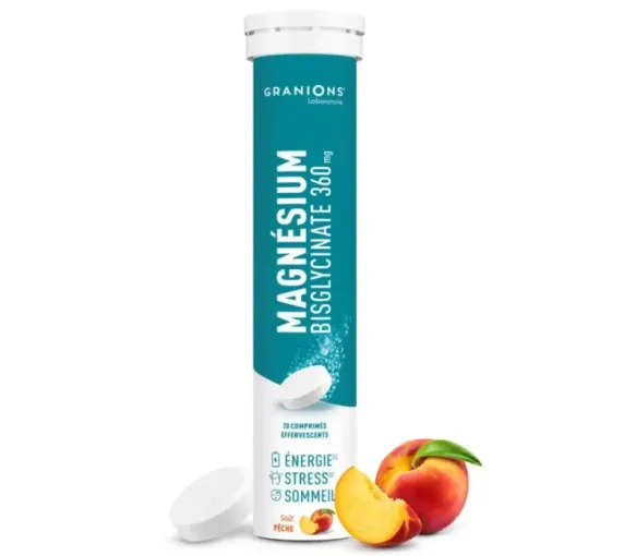 Magnésium bisglycinate 360mg Granions - tube de 20 comprimés effervescents - image 1