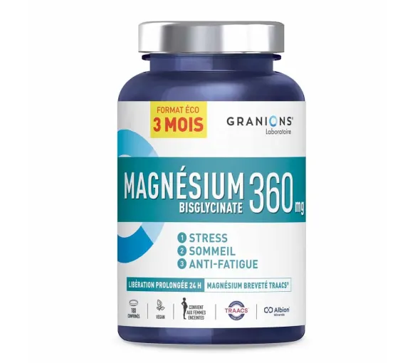 Magnésium bisglycinate 360mg Granions - pot de 180 comprimés