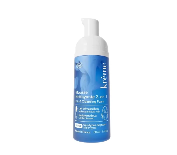 Mousse nettoyante 2-en-1 Krème - flacon-pompe de 50ml